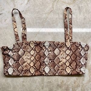 Kendall and Kylie L.A. Hearts PAC Sun Snake Print Swimsuit Top